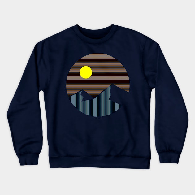 Landscape Line Crewneck Sweatshirt by ganola